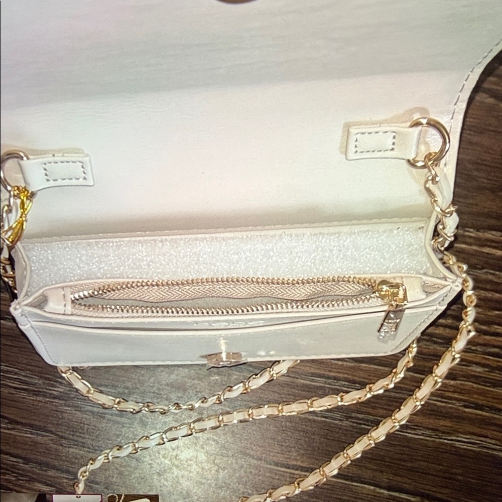 Bebe Cream Quilted Clutch and Wristlet Set - Picture 4 of 5